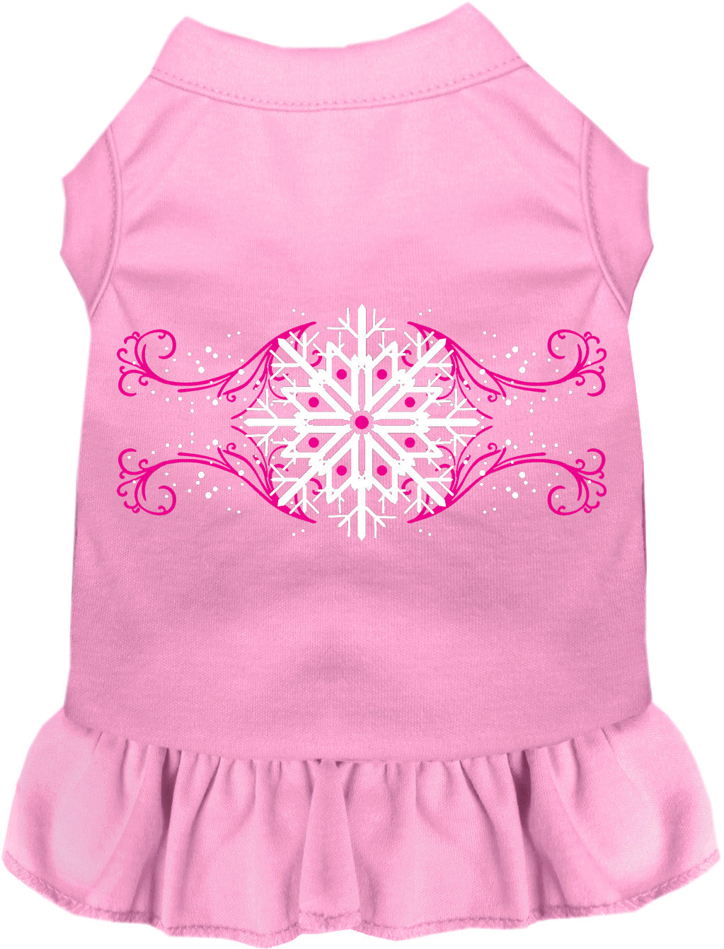 Pink Snowflake Swirls Pet Dress