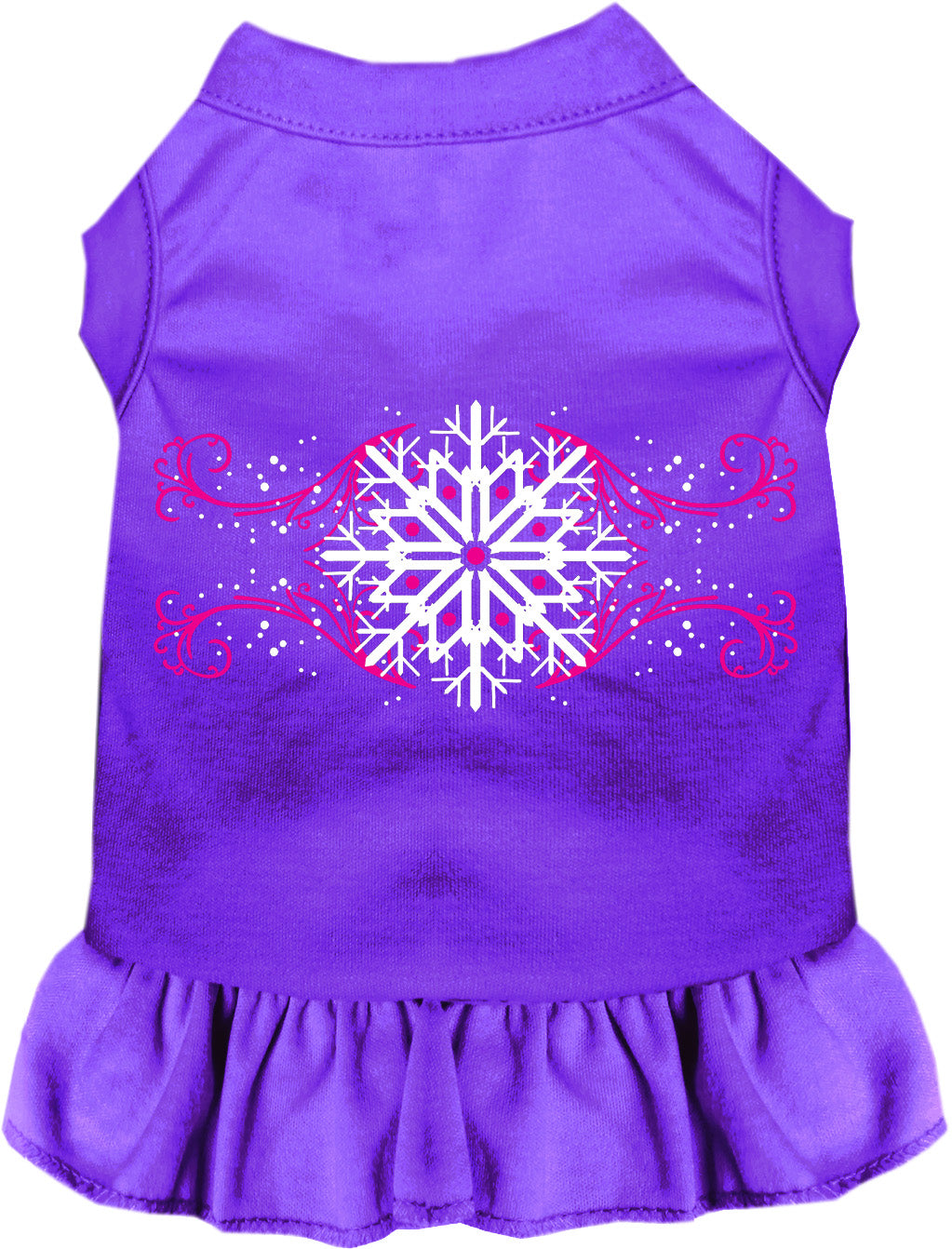 Pink Snowflake Swirls Pet Dress