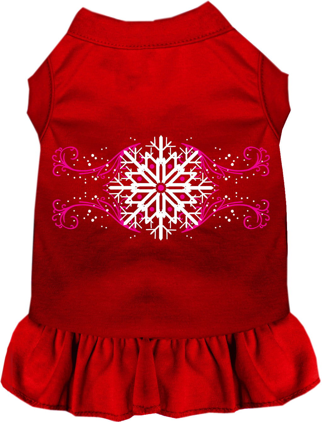 Pink Snowflake Swirls Pet Dress