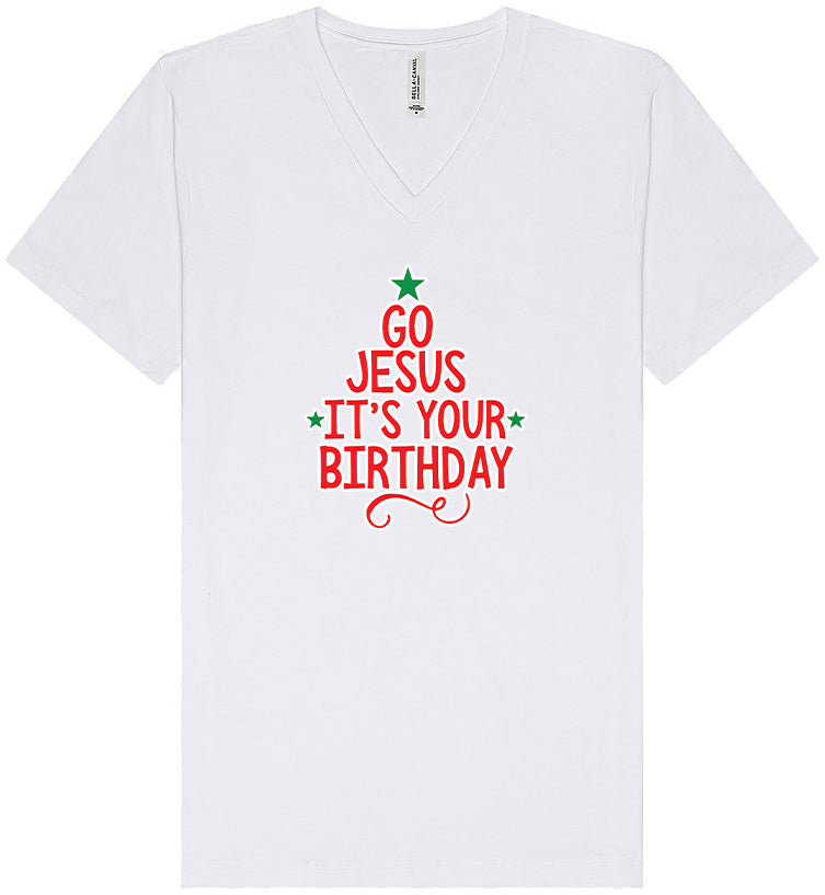 Go Jesus, It's Your Birthday Unisex V-Neck Shirt