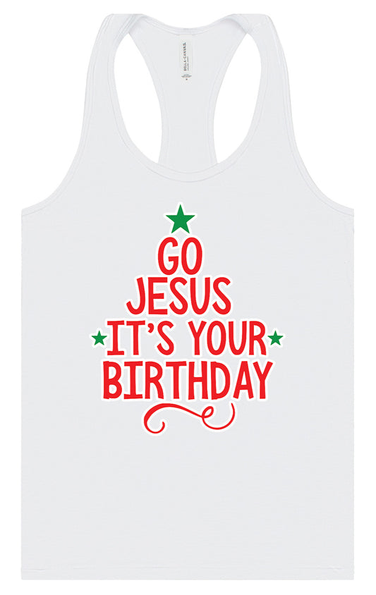 Go Jesus, It's Your Birthday Women's Racerback Tank