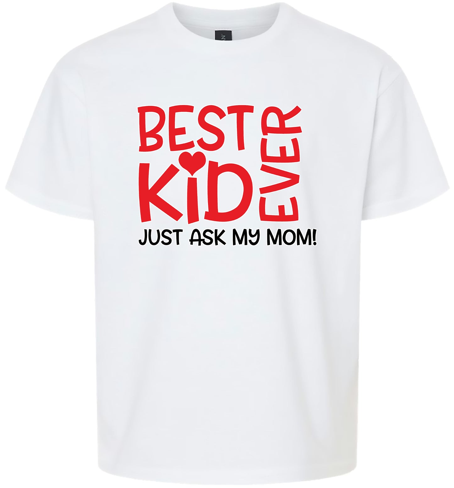 Best Kid Ever, Just Ask My Mom Children's Gildan Soft Shirt
