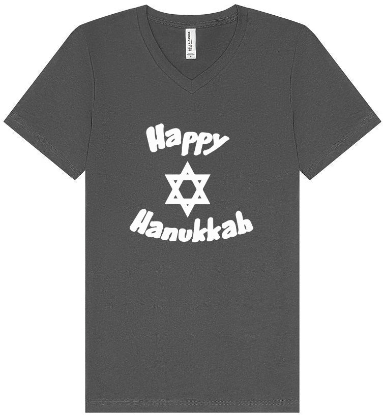 Happy Hanukkah Unisex V-Neck Shirt