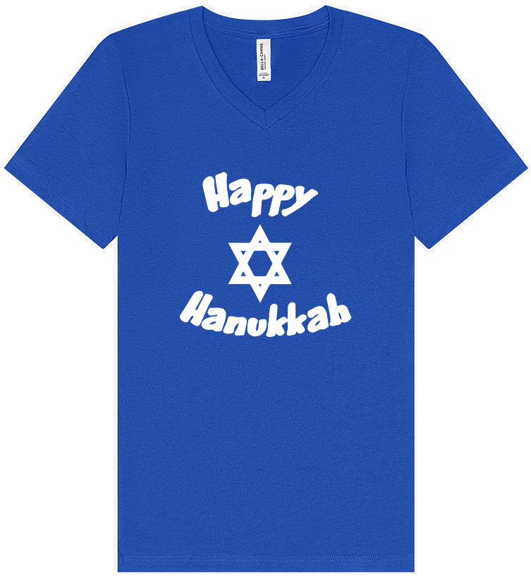 Happy Hanukkah Unisex V-Neck Shirt