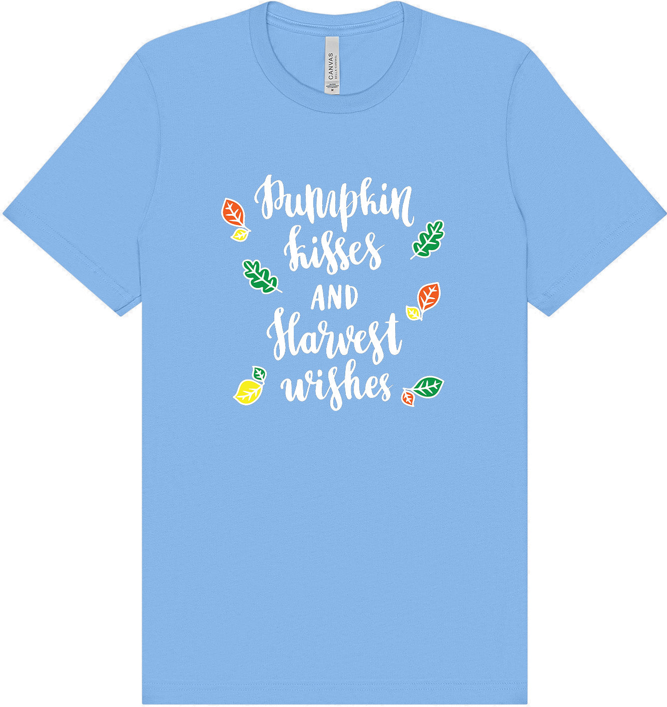 Pumpkin Kisses & Harvest Wishes Adult Bella Canvas Shirt