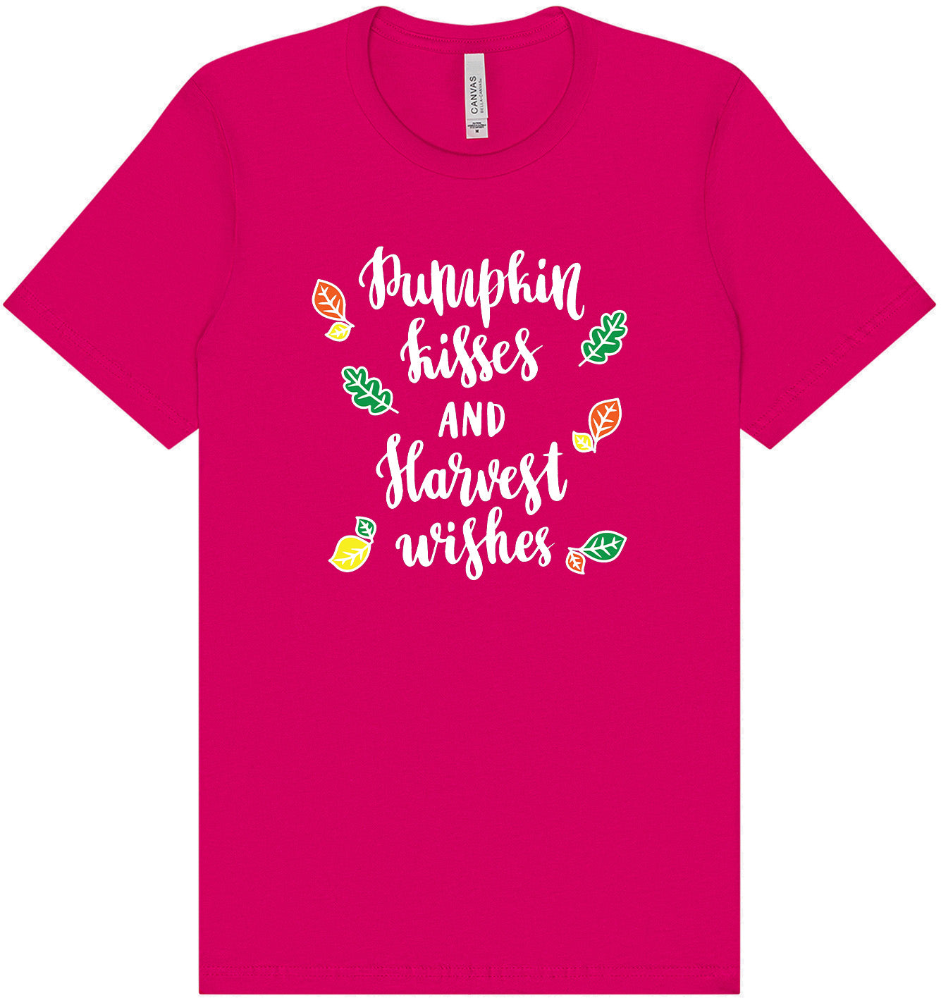 Pumpkin Kisses & Harvest Wishes Adult Bella Canvas Shirt