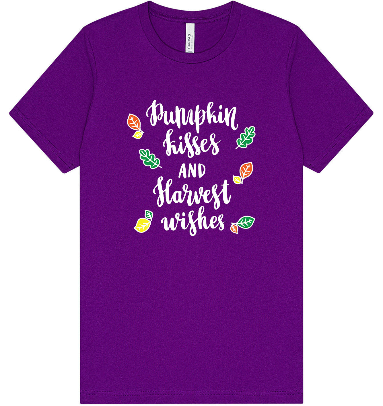 Pumpkin Kisses & Harvest Wishes Adult Bella Canvas Shirt