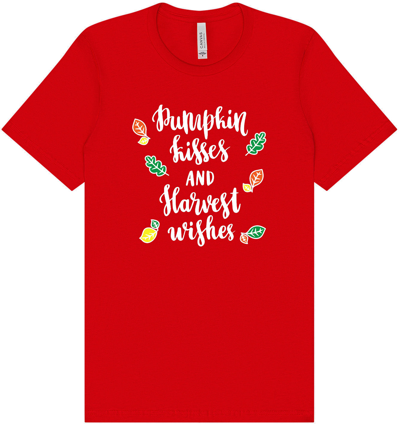 Pumpkin Kisses & Harvest Wishes Adult Bella Canvas Shirt