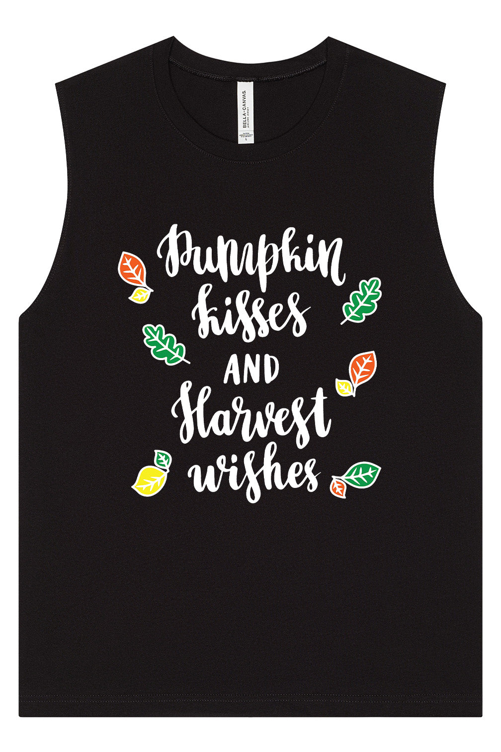 Pumpkin Kisses & Harvest Wishes Muscle Tank