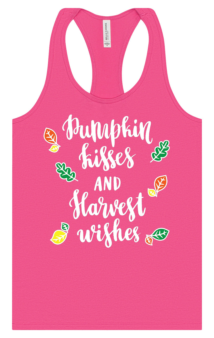 Pumpkin Kisses & Harvest Wishes Women's Racerback Tank