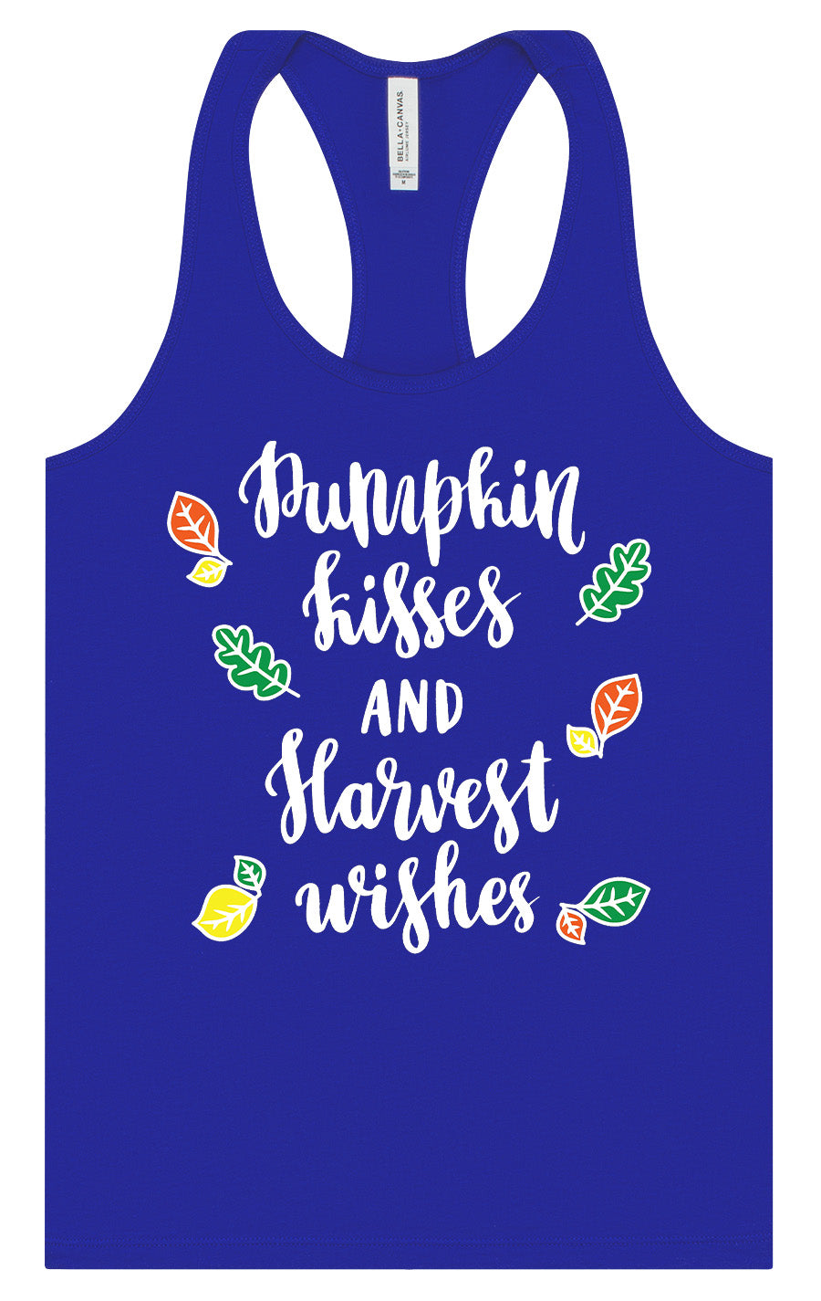 Pumpkin Kisses & Harvest Wishes Women's Racerback Tank