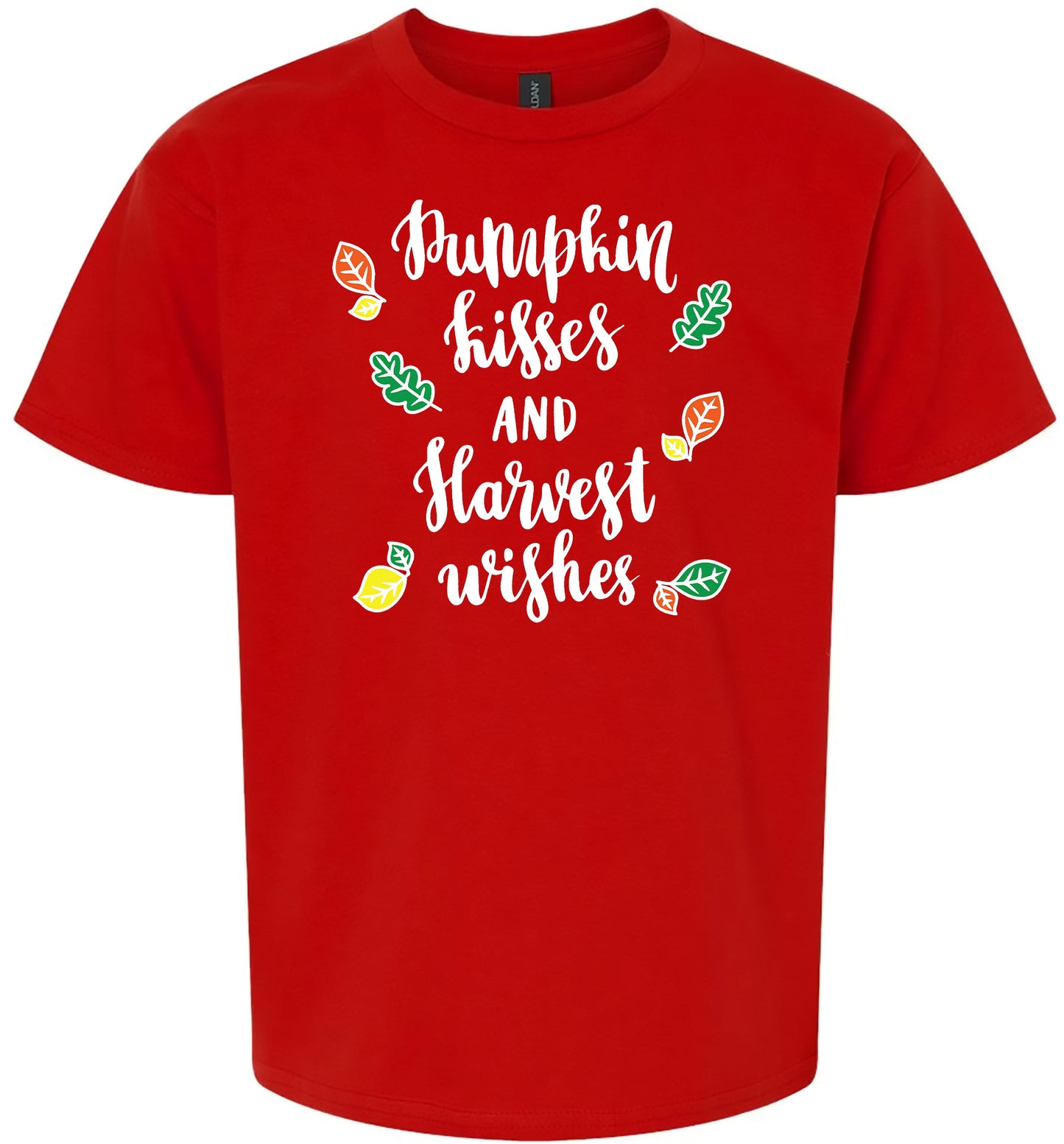 Pumpkin Kisses & Harvest Wishes Children's Gildan Soft Shirt