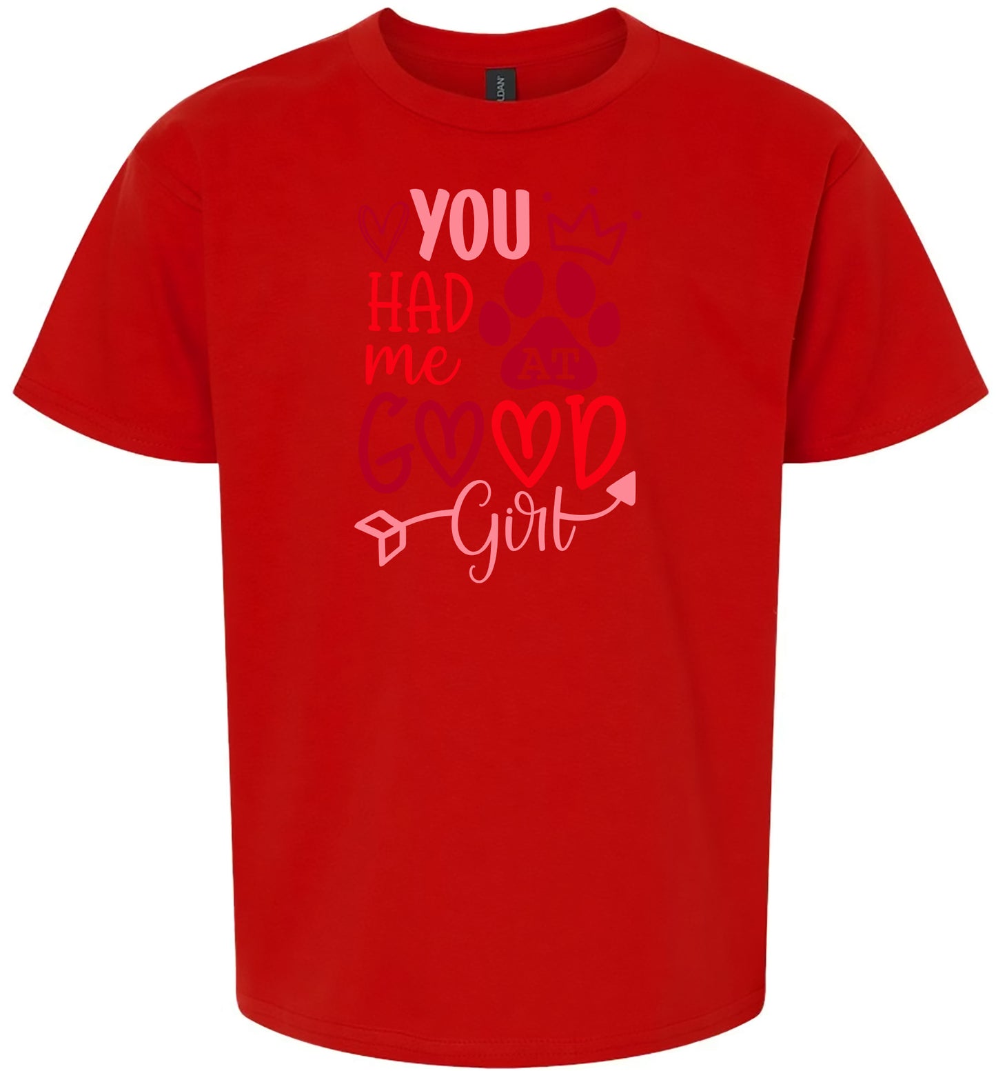 You Had Me At Good Girl Children's Gildan Soft Shirt