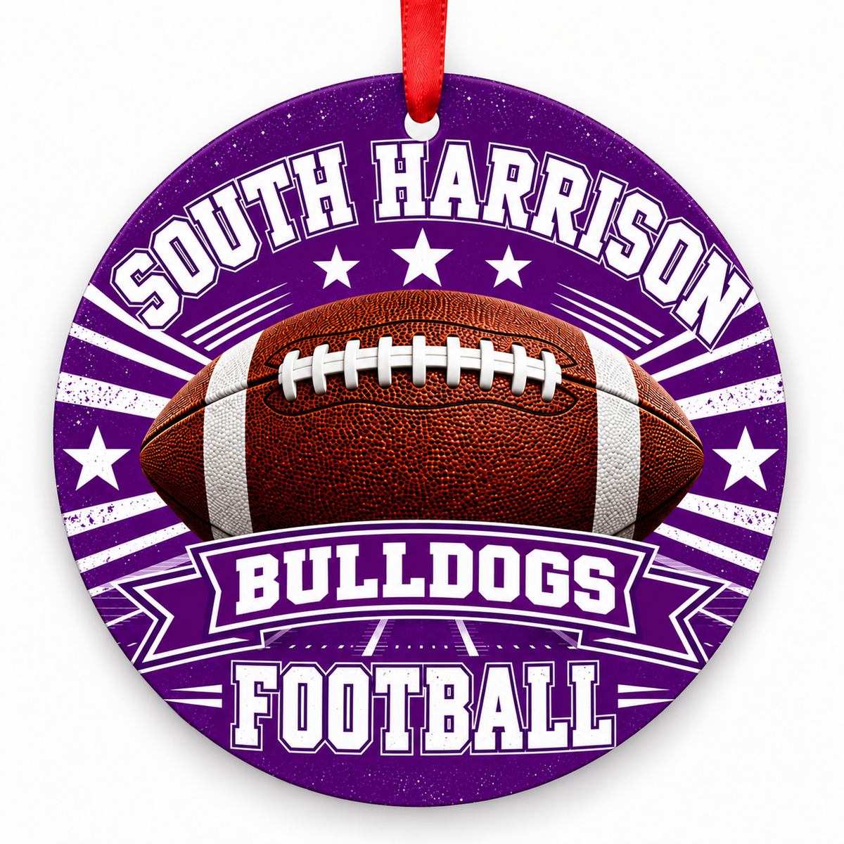 South Harrison High School Bulldogs – Classic Football 3-inch football ornament, BETHANY, Missouri