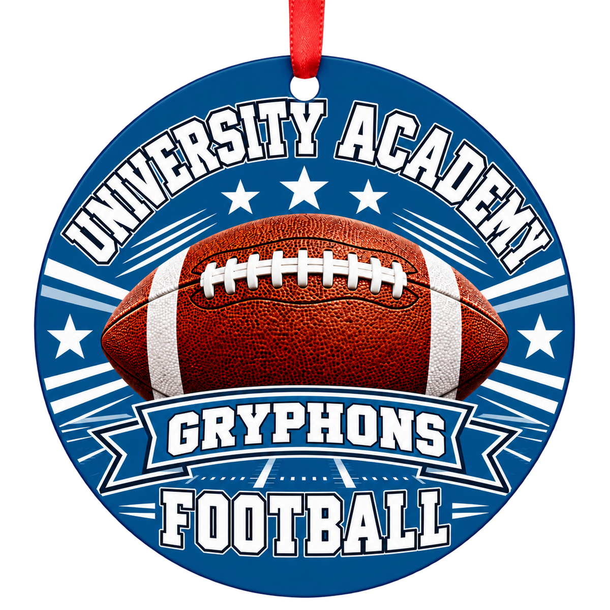 University Academy-Upper Gryphons – Classic Football 3-inch football ornament, Kansas City, Missouri