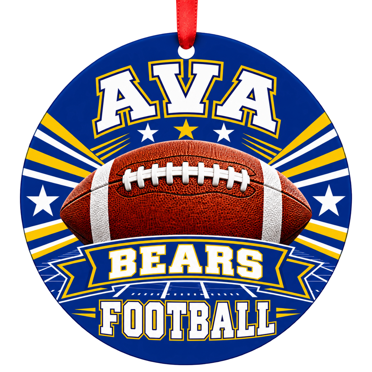 Ava High School Bears – Classic Football 3-inch football ornament, AVA, Missouri