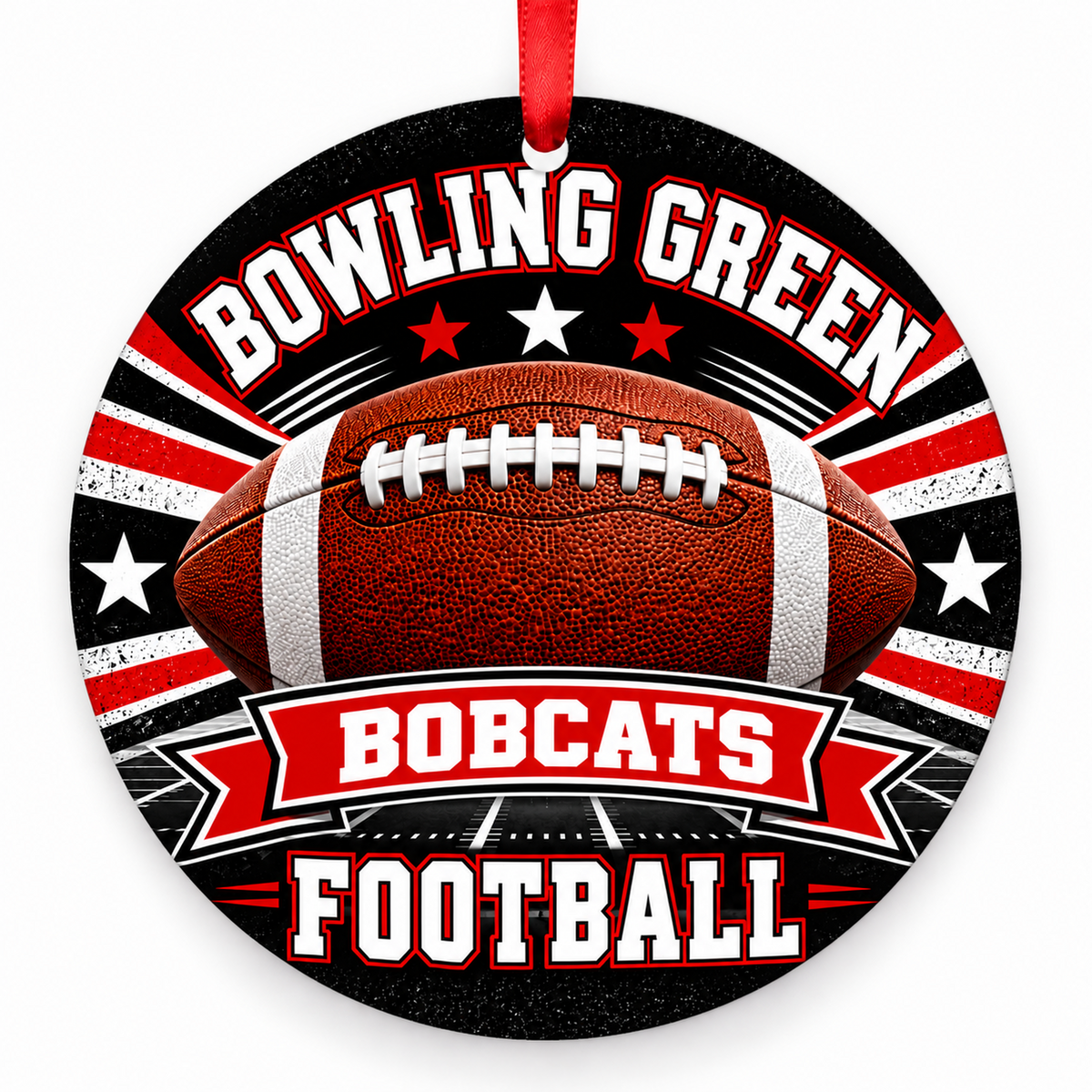 Bowling Green High School Bobcats – Classic Football 3-inch football ornament, BOWLING GREEN, Missouri