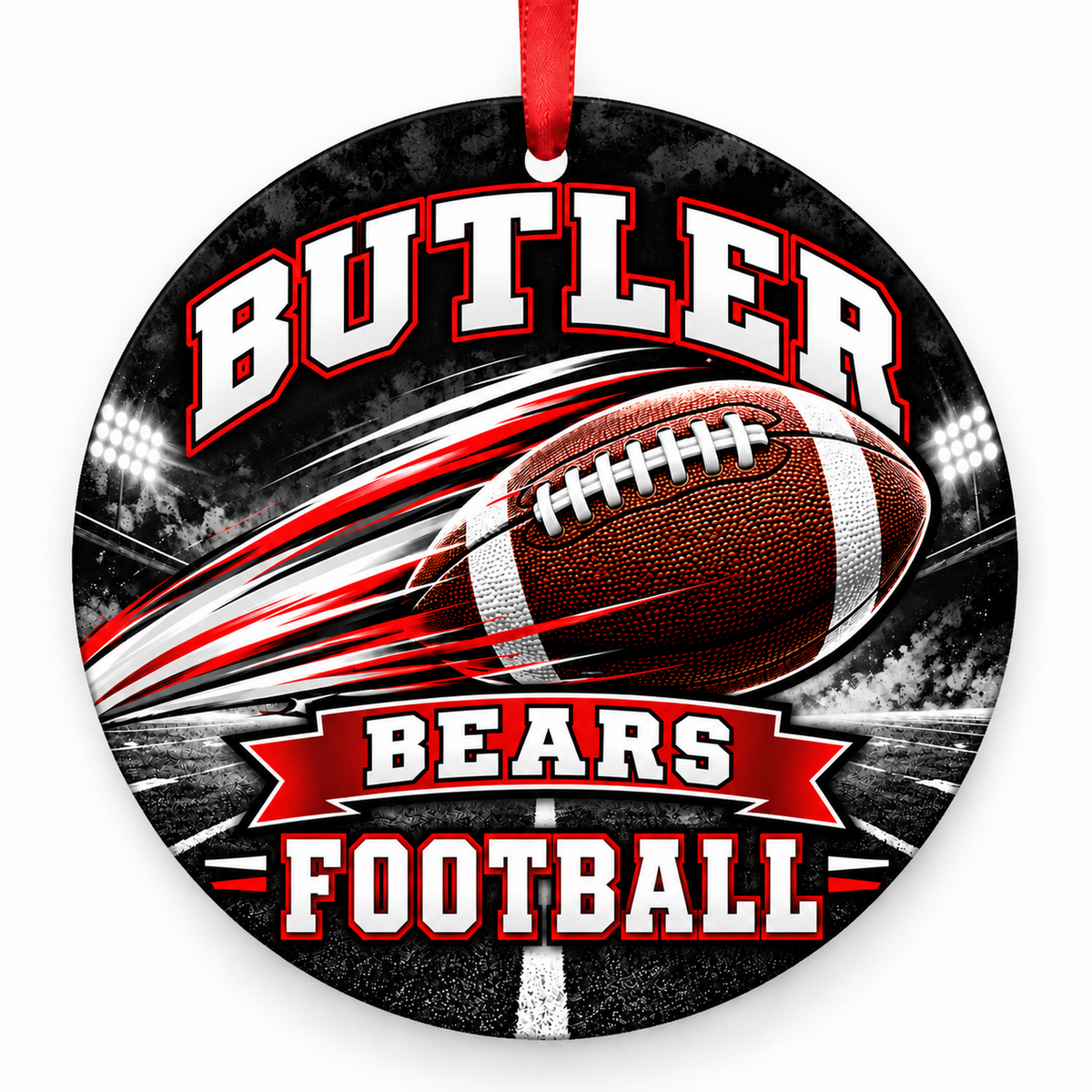 Butler High School Bears – Football in Motion 3-inch football ornament, BUTLER, Missouri