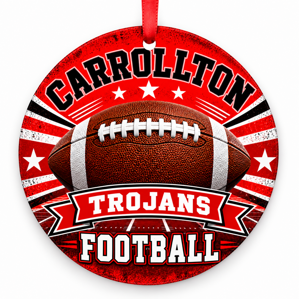 Carrollton High School Trojans – Classic Football 3-inch football ornament, CARROLLTON, Missouri