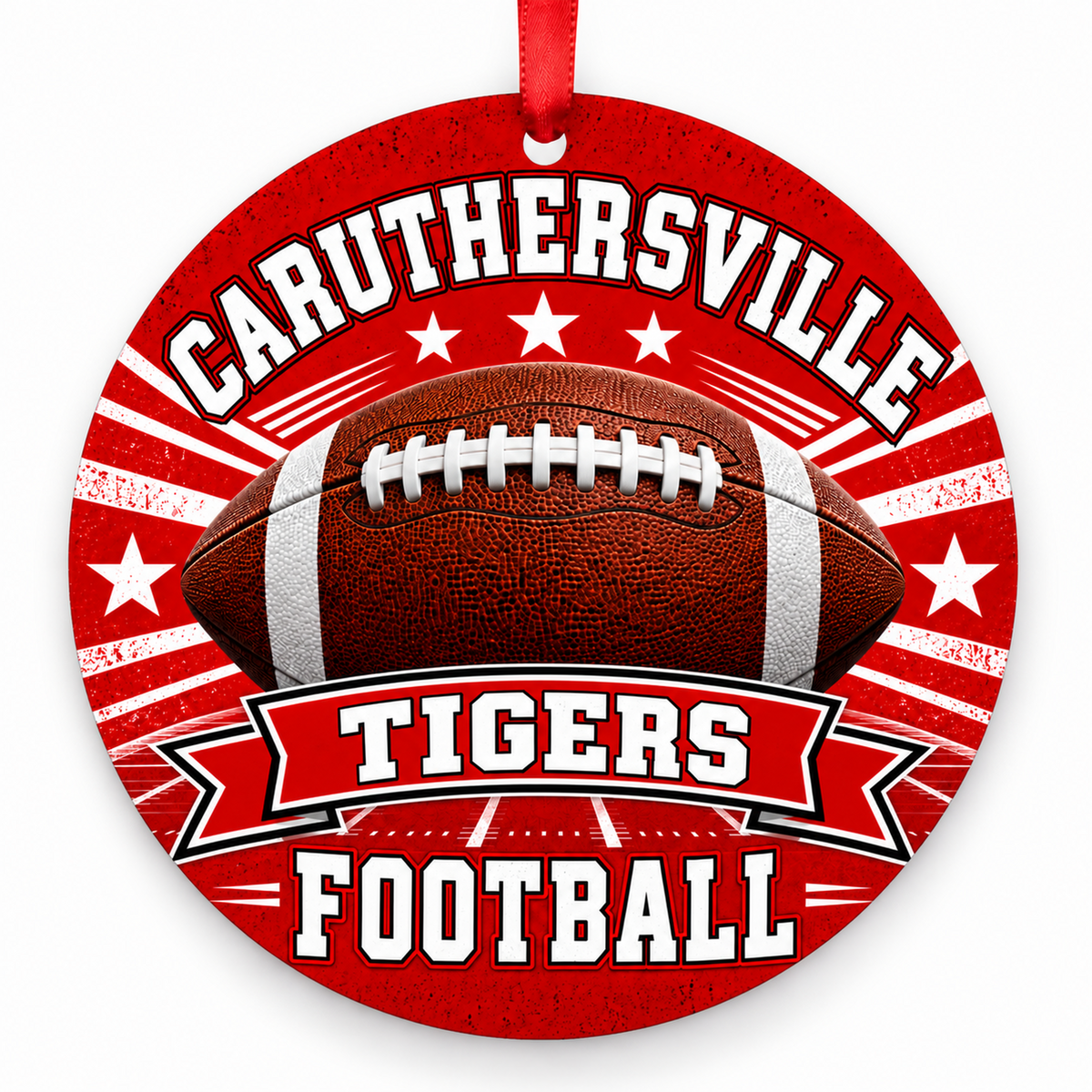 Caruthersville High School Tigers – Classic Football 3-inch football ornament, CARUTHERSVILLE, Missouri