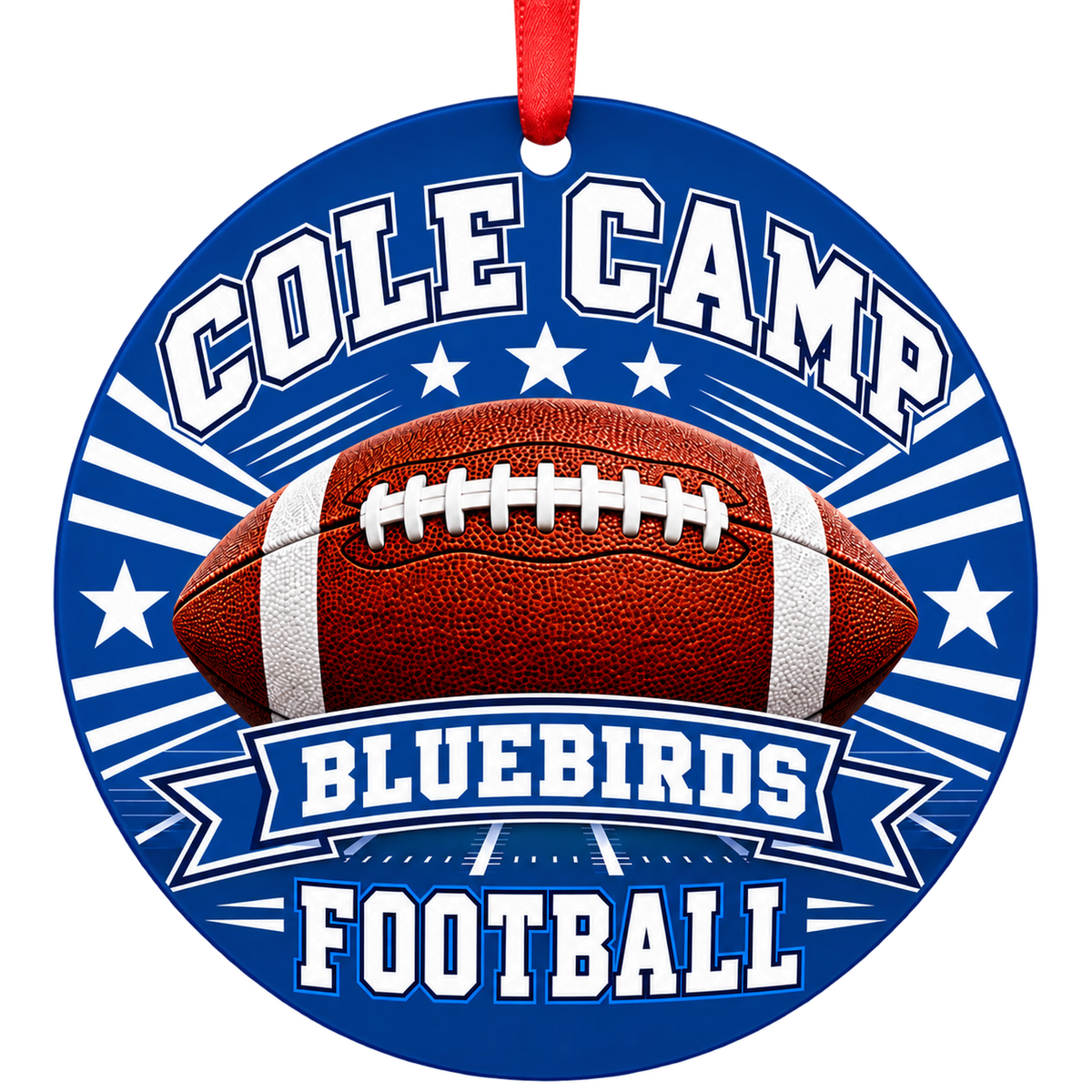 Cole Camp High School Bluebirds – Classic Football 3-inch football ornament, Cole Camp, Missouri