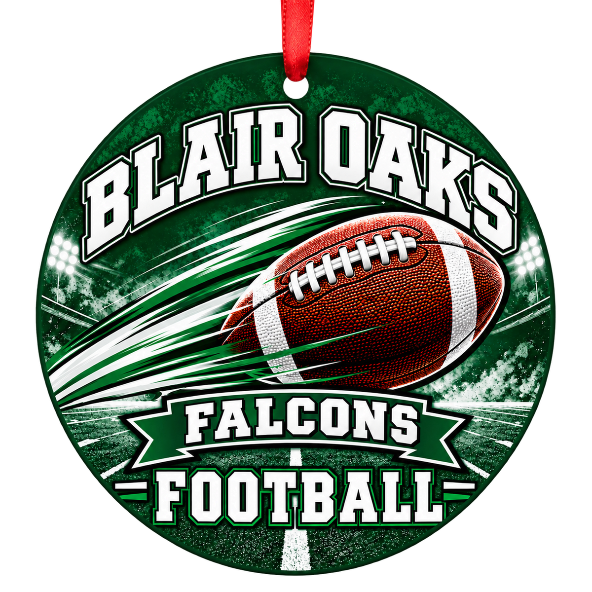 Blair Oaks High School Falcons – Football in Motion 3-inch football ornament, JEFFERSON CITY, Missouri