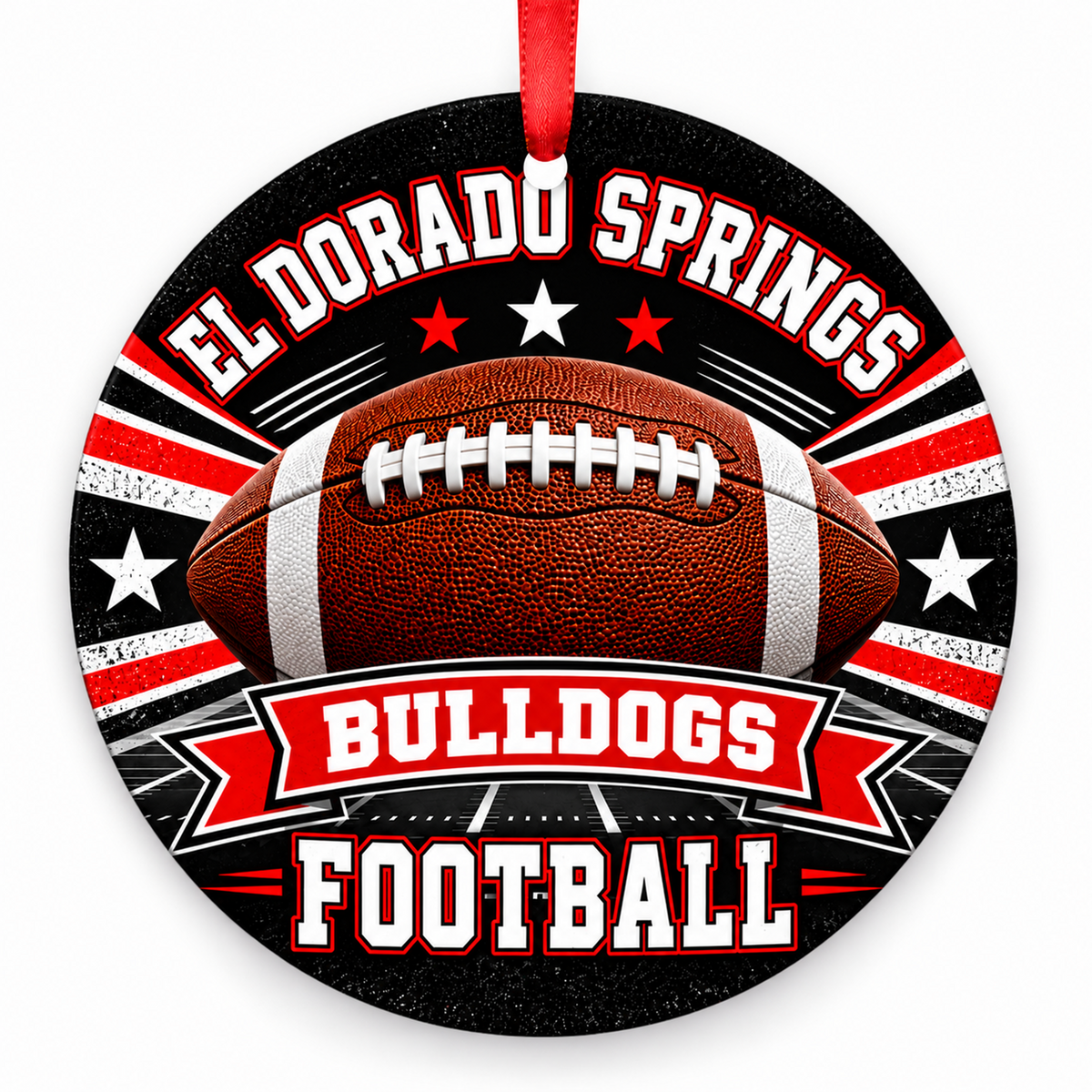 El Dorado Springs High School Bulldogs – Classic Football 3-inch football ornament, EL DORADO SPRINGS, Missouri