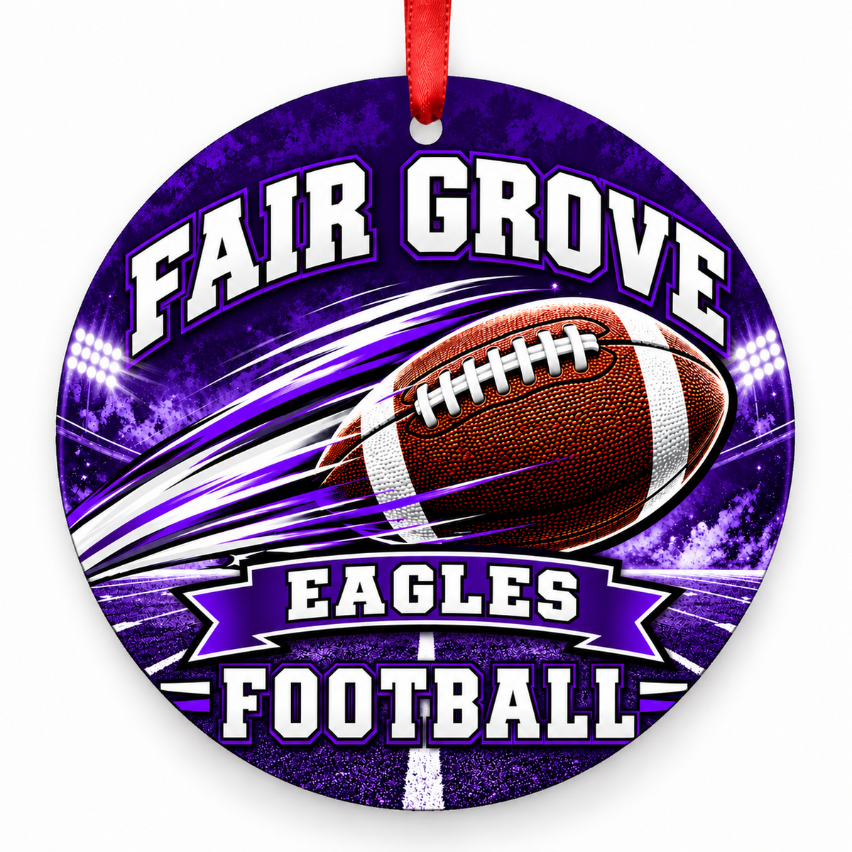 Fair Grove High School Eagles – Football in Motion 3-inch football ornament, FAIR GROVE, Missouri