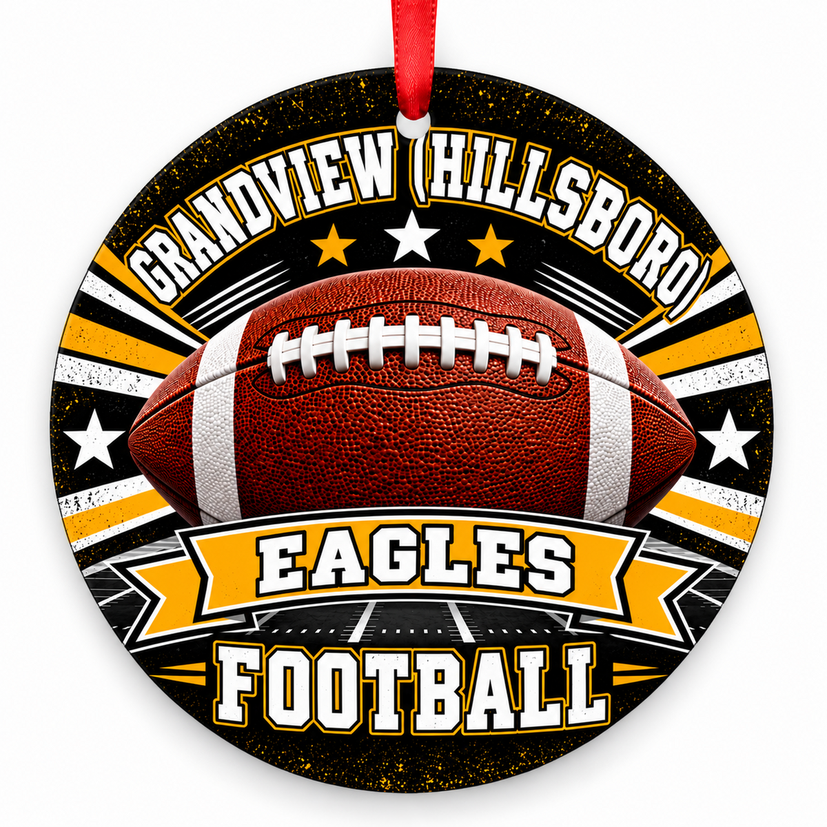Grandview (Hillsboro) High School Eagles – Classic Football 3-inch football ornament, HILLSBORO, Missouri