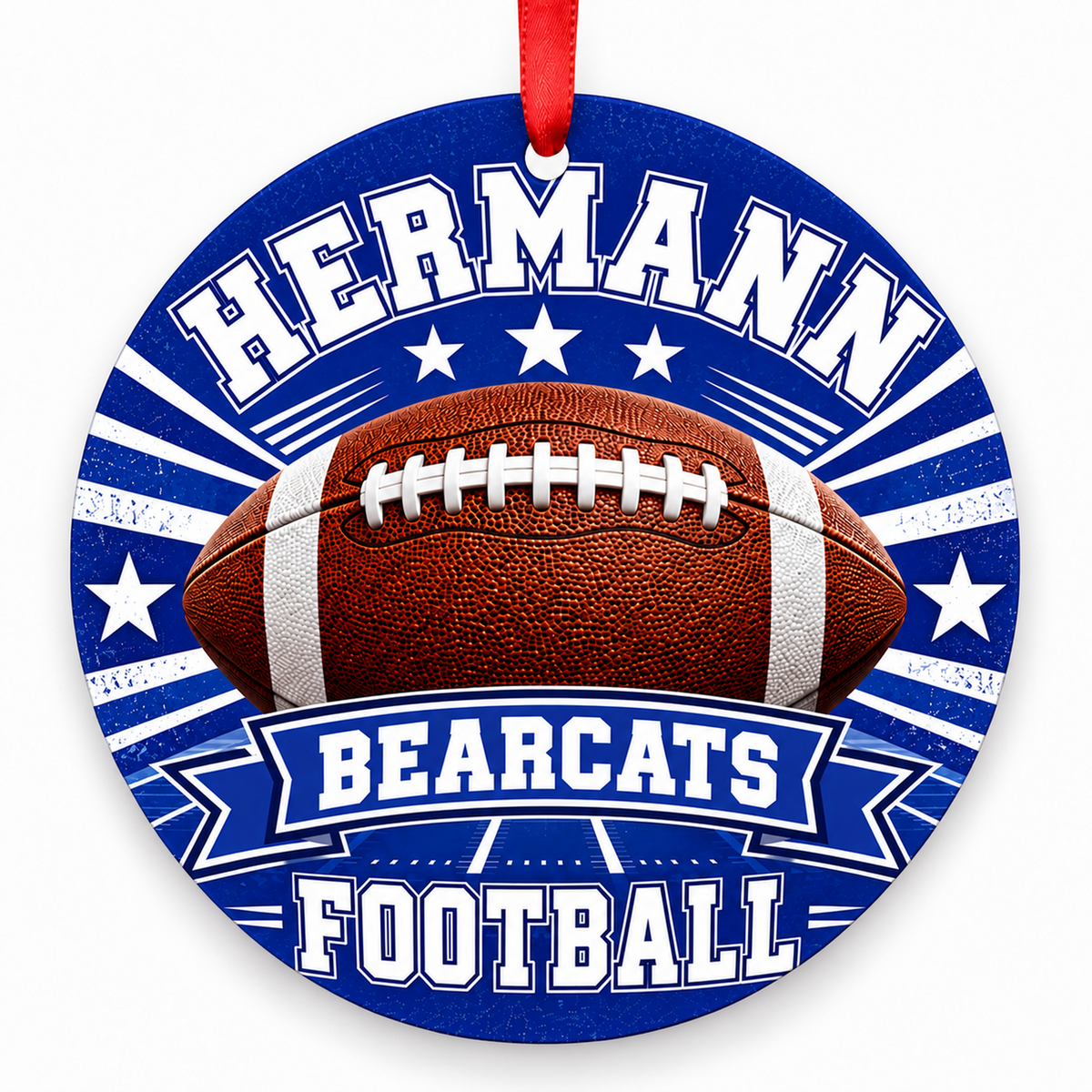 Hermann High School Bearcats – Classic Football 3-inch football ornament, HERMANN, Missouri