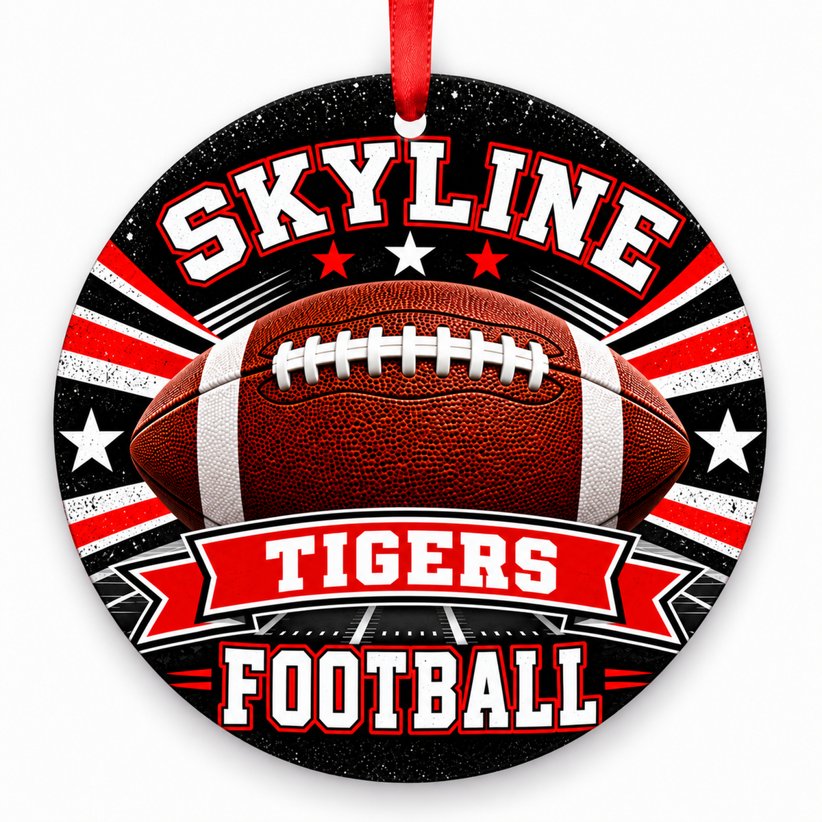 Skyline High School Tigers – Classic Football 3-inch football ornament, Urbana, Missouri