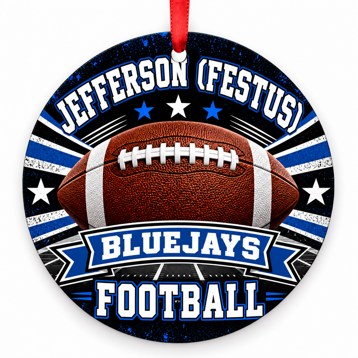 Jefferson (Festus) High School BlueJays – Classic Football 3-inch football ornament, FESTUS, Missouri