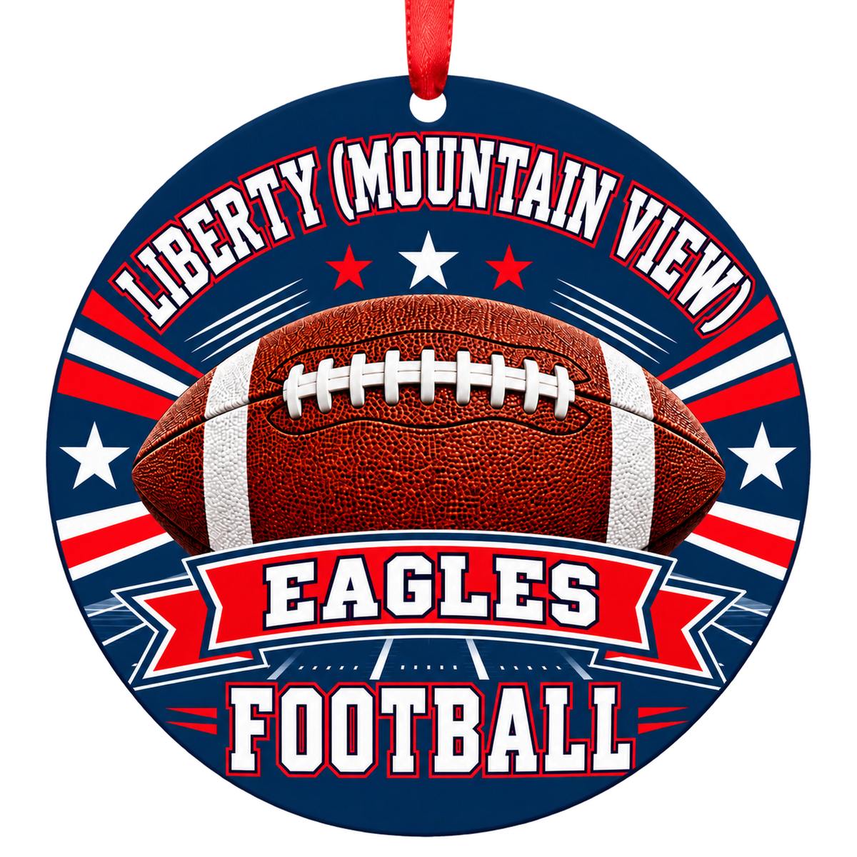 Liberty (Mountain View) High School Eagles – Classic Football 3-inch football ornament, MOUNTAIN VIEW, Missouri