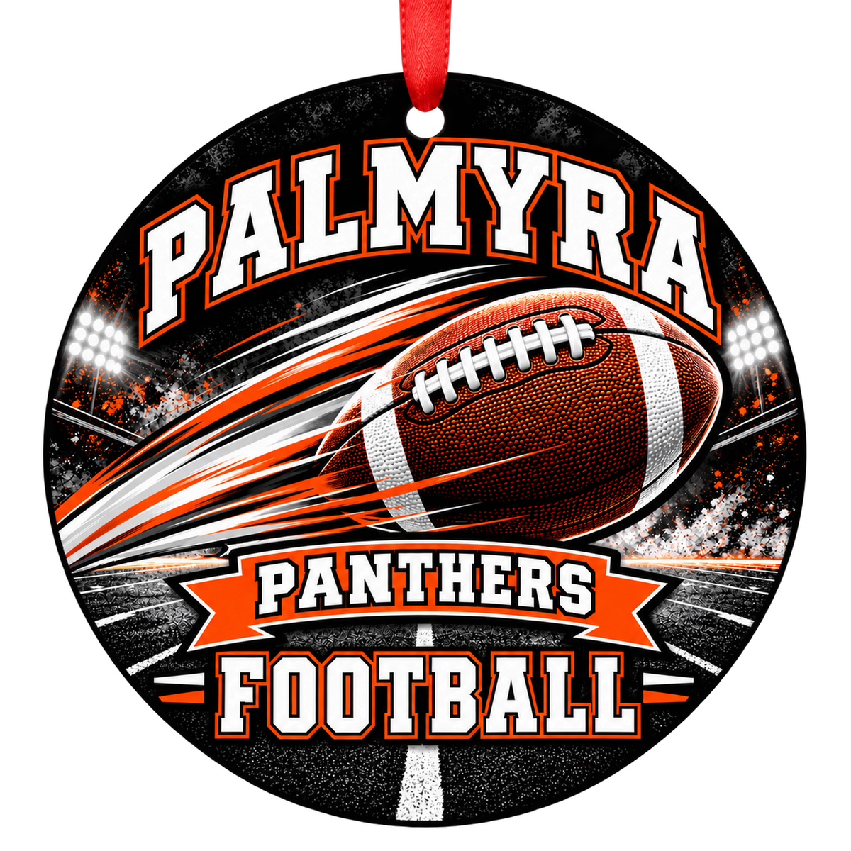 Palmyra High School Panthers – Football in Motion 3-inch football ornament, PALMYRA, Missouri