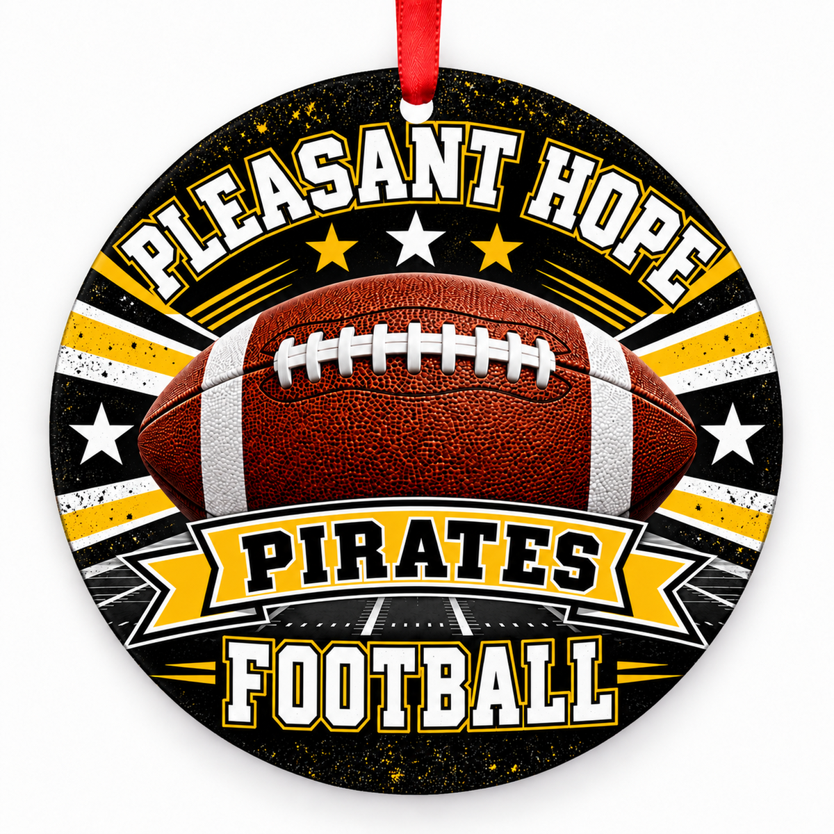 Pleasant Hope High School Pirates – Classic Football 3-inch football ornament, Pleasant Hope, Missouri