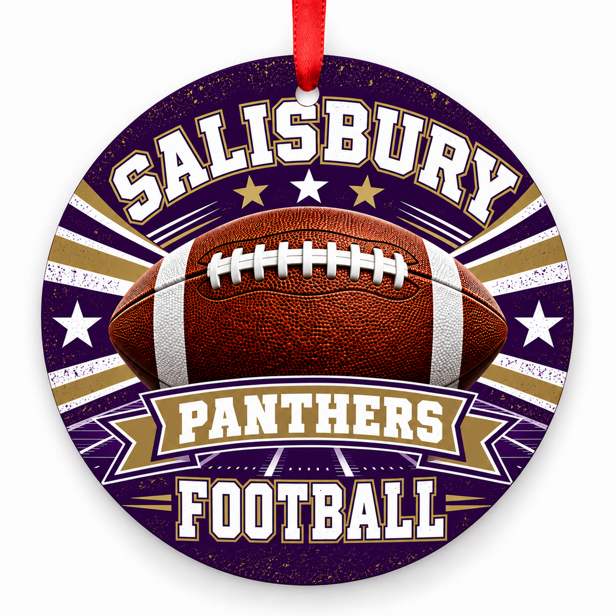 Salisbury High School Panthers – Classic Football 3-inch football ornament, Salisbury, Missouri