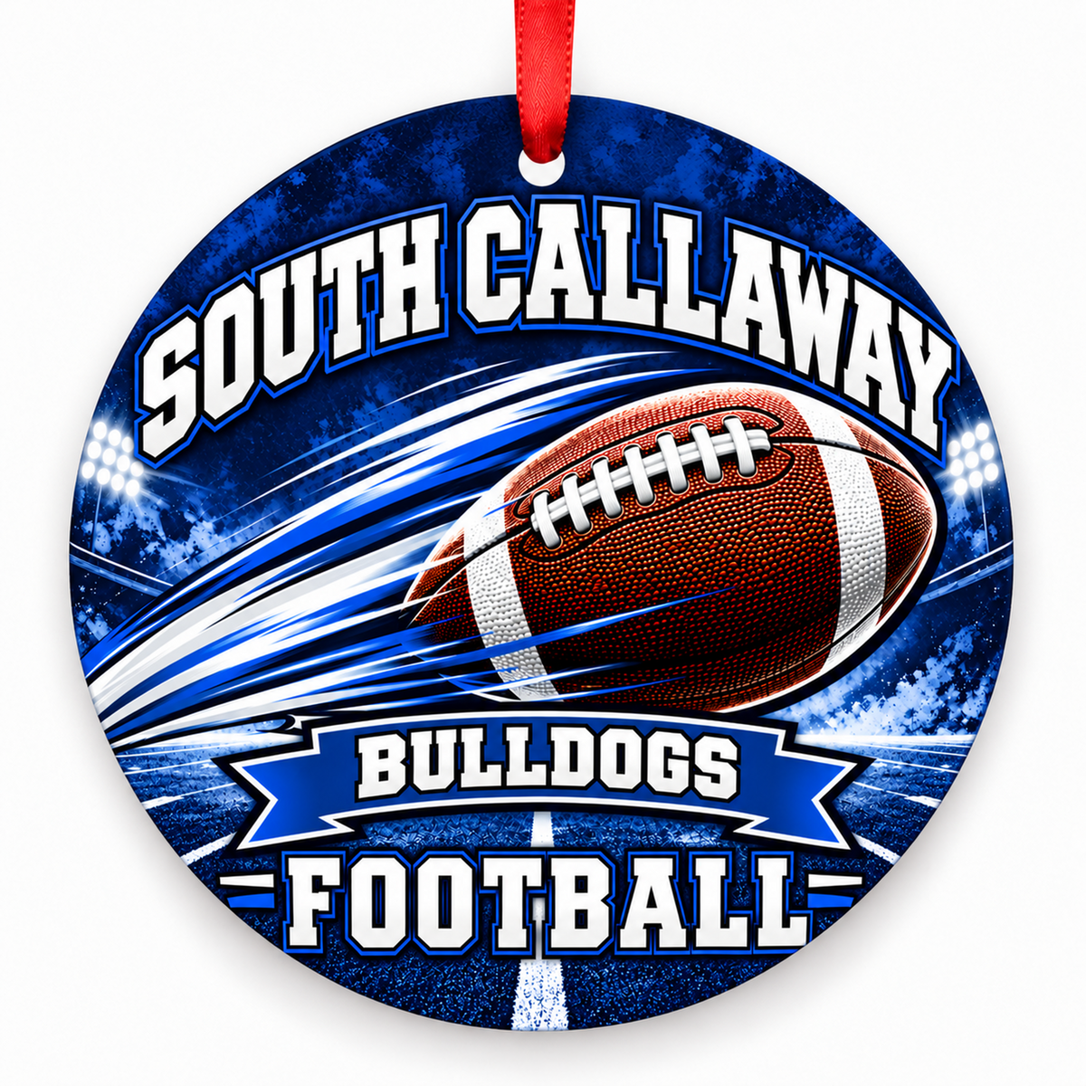 South Callaway High School Bulldogs – Football in Motion 3-inch football ornament, MOKANE, Missouri