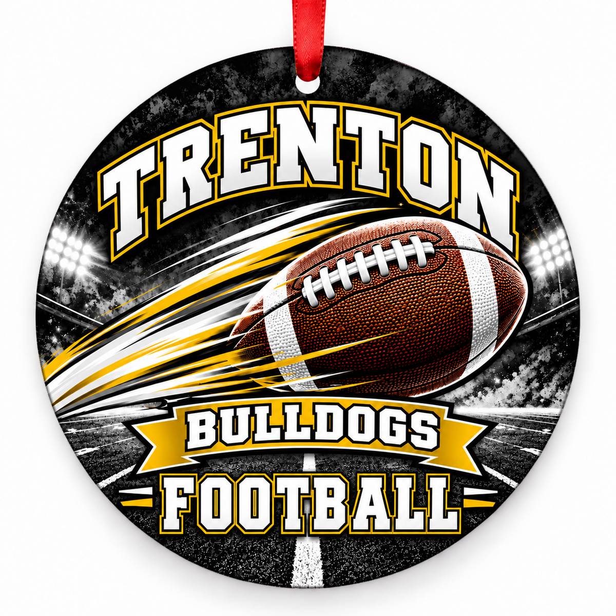 Trenton High School Bulldogs – Football in Motion 3-inch football ornament, Trenton, Missouri