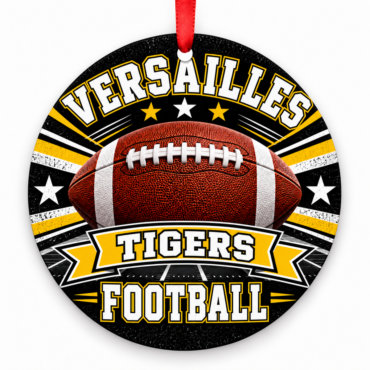 Morgan County High School (Versailles High School) Tigers – Classic Football 3-inch football ornament, VERSAILLES, Missouri