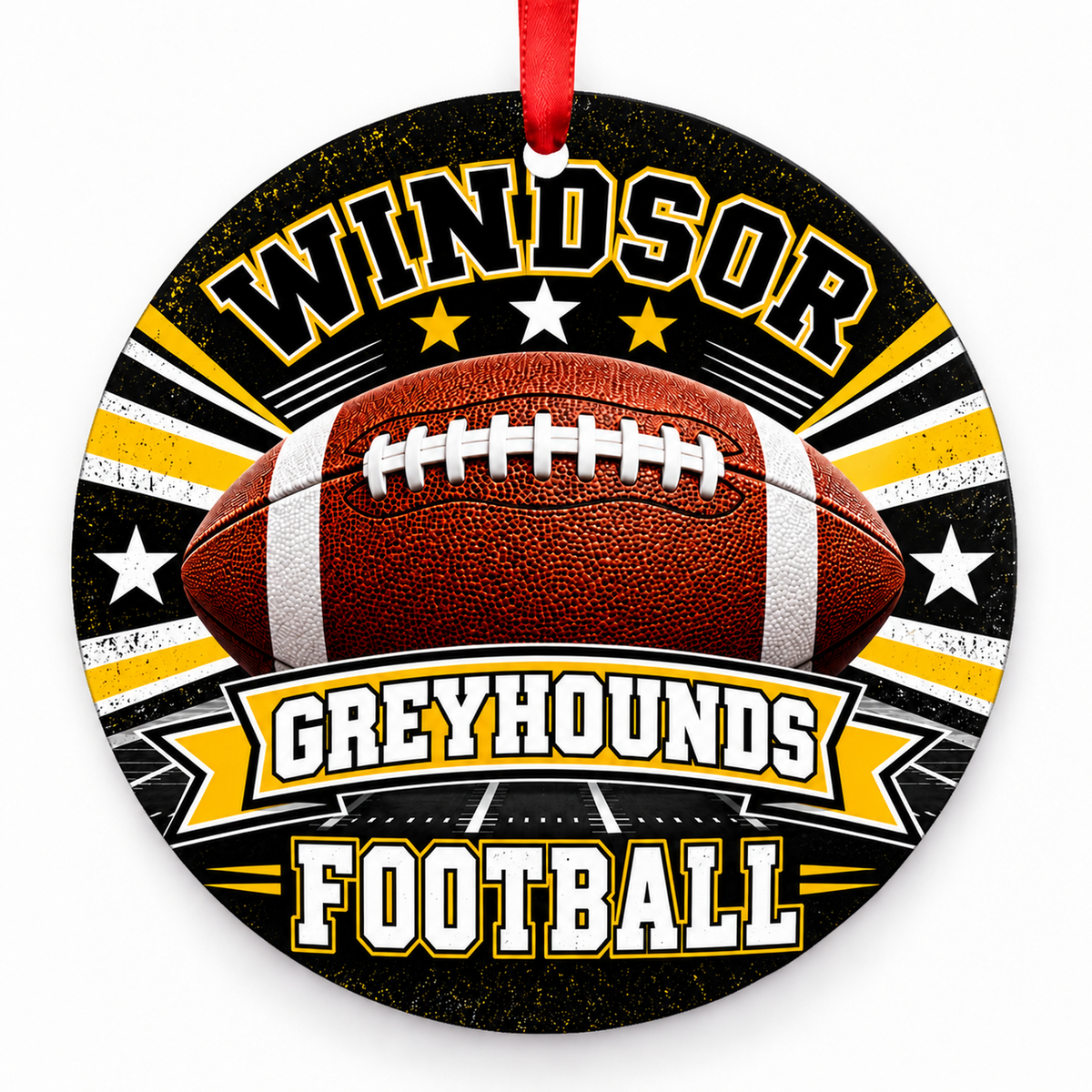 Windsor High School Greyhounds – Classic Football 3-inch football ornament, Windsor, Missouri