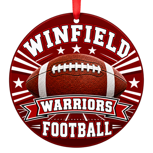 Winfield High School Warriors – Classic Football 3-inch football ornament, WINFIELD, Missouri