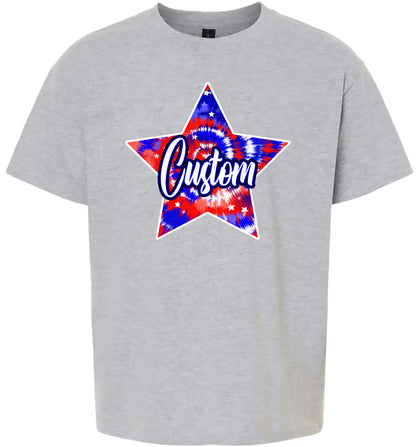 Custom Patriotic Tie Dye Children's Gildan Soft Shirt