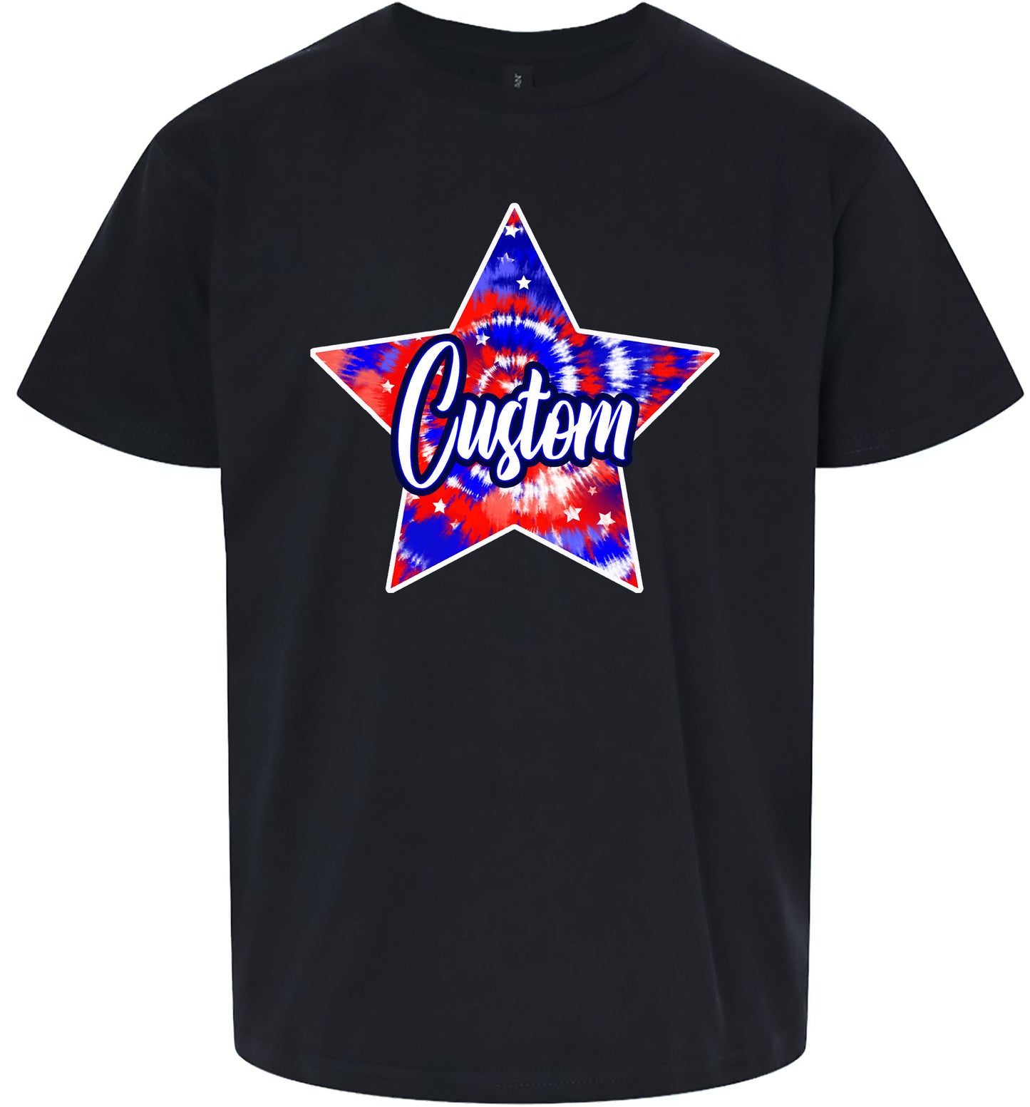 Custom Patriotic Tie Dye Adult Gildan Soft Shirt