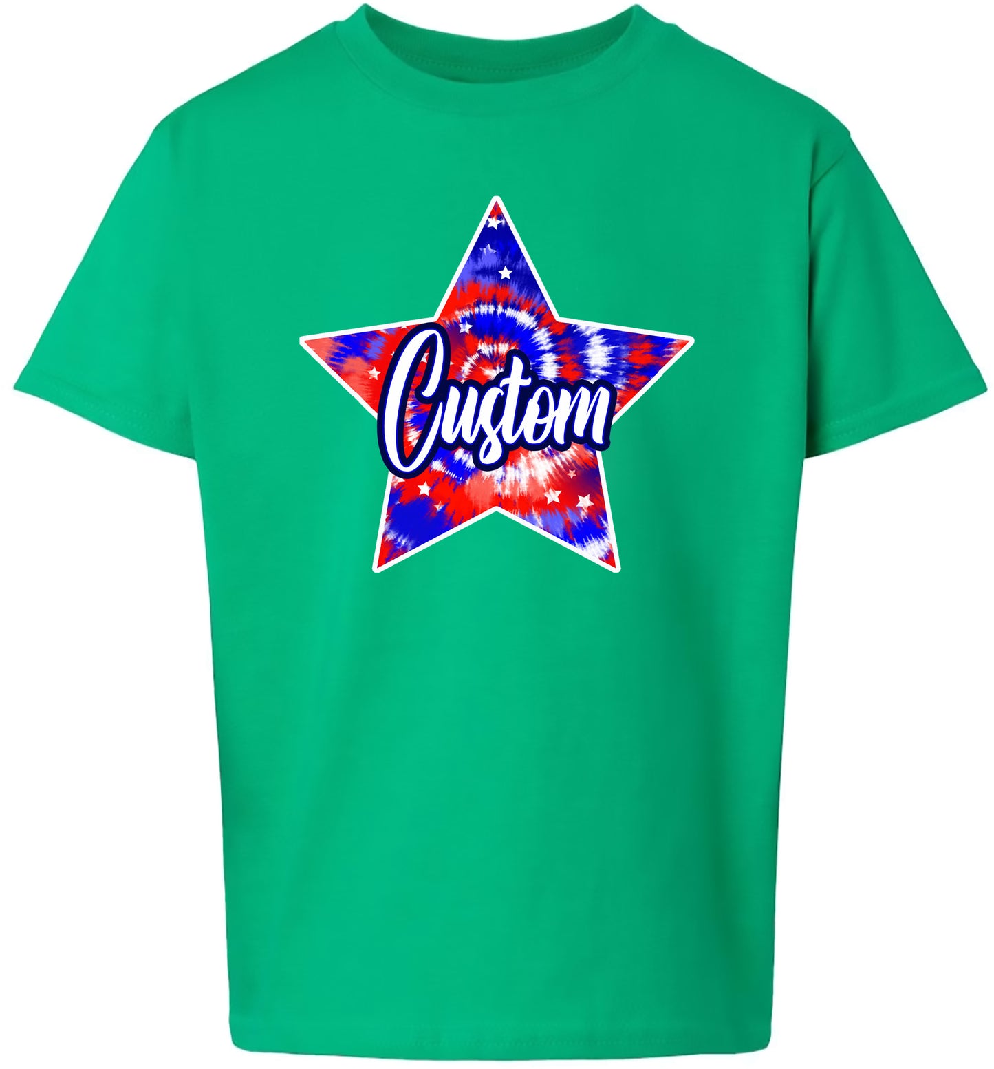 Custom Patriotic Tie Dye Adult Gildan Soft Shirt