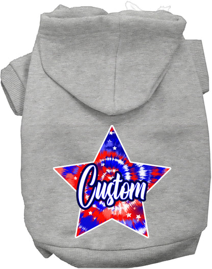 Custom Patriotic Tie Dye Pet Hoodie