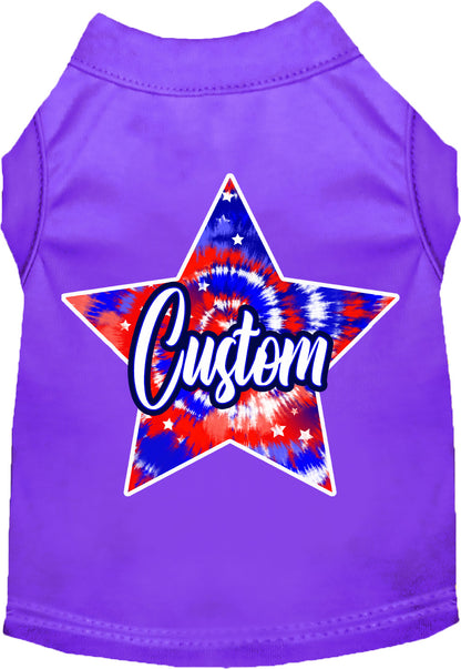 Custom Patriotic Tie Dye Pet Shirt