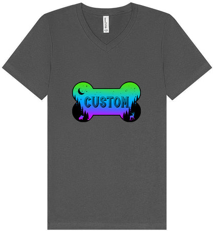 Custom Mountain Shades Unisex V-Neck Shirt