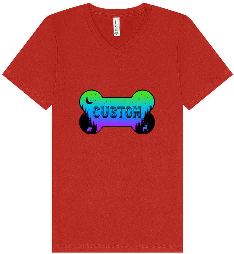 Custom Mountain Shades Unisex V-Neck Shirt