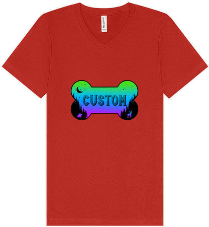 Custom Mountain Shades Unisex V-Neck Shirt