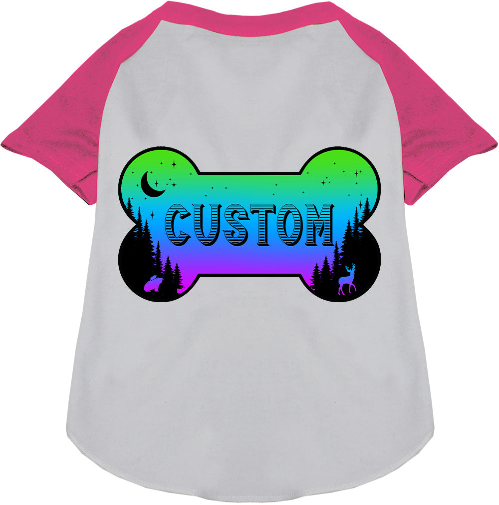Custom Mountain Shades Pet Raglan Shirts